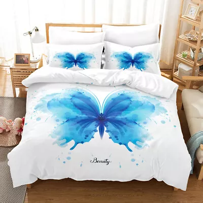 Quilt/Doona/Duvet Cover Set Single/Double/Queen/King Size Bed Pillow Cases • £12.48