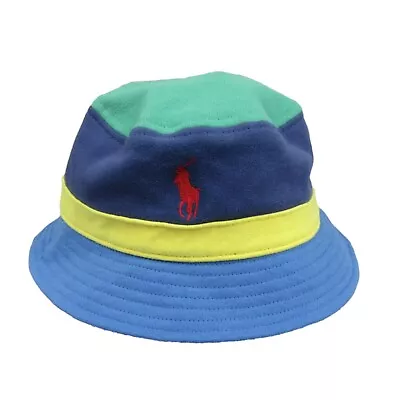 Polo Ralph Lauren Colorblock Embroidered Pony Bucket Hat Adult Size L/XL NEW • $44.99