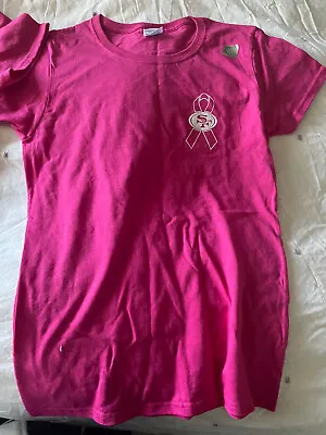 SF 49ers Breast Cancer Pink T Shirt. Size Small • £6.08