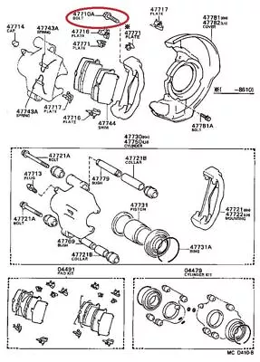 Genuine Toyota Disc Brake Caliper Bracket Mounting Bolt (Front) 90119-12040 • $11