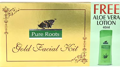 Pure Roots Gold Facial Kit With Free Aloevera Lotion 100g Fast Ship • $11.50