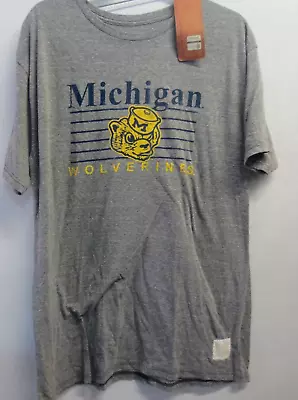 College Vault Retro Unisex Adult Michigan Wolverines T-shirt - Grey - X-large • $14.99