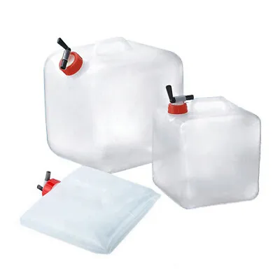 Collapsible Foldable Cube Camping Water Container Can Hiking Storage Bag Gallon • £7.99