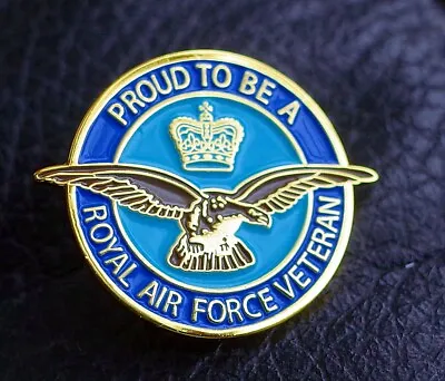 Royal Air Force VETERAN Enamel Badge Proud To Be A RAF Veteran 2024 • £3.99