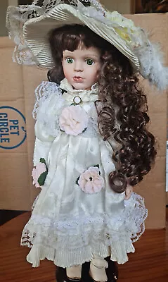 Homeart Bisque Porcelain Doll Victorian Daywear 40cm/15  W/stand • $18