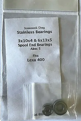 $15 • Buy Smooth Drag #60 DAIWA Lexa 400 Stainless Steel Ball Bearings 