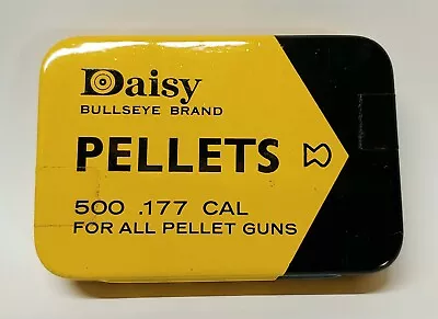 500 Vintage Daisy Bullseye Brand .177 Cal Pellets In Sealed Tin New Old Stock • $14.20