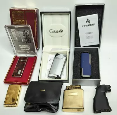 I ) 6 Lots Of Vintage Used & Unused Cigarette Lighters Some Boxed Zippo  Ronson • $13.50