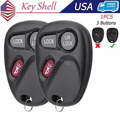 2 For 2001 2002 GMC Sierra 1500 2500 3500 HD Remote Car Key Shell Case 15042968 • $9.89