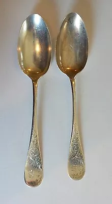  Pair Antique J. B. & S. M. Knowles Sterling Silver Serving Spoons • $169.99