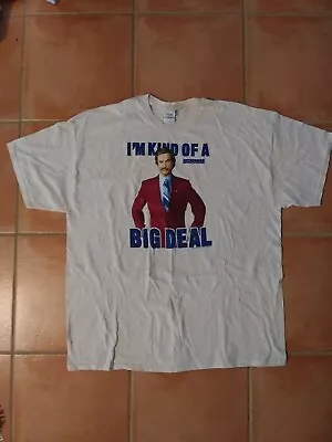 ANCHORMAN I'm Kind Of A Big Deal Movie T-Shirt Tee Men Medium Will Ferrell 2012 • $9.99