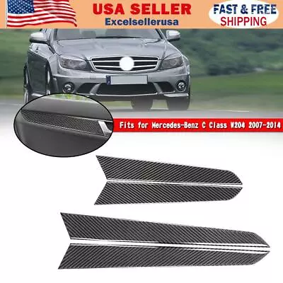 Carbon Fiber Interior Door Panel Cover Trim For Mercedes-Benz C Class W204 07-14 • $28.10