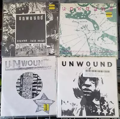 UNWOUND RARE 7  VINYL LOT! 4x7  - OOP - Kill Rock Stars Nirvana Melvins Olympia • $80