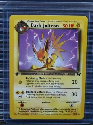 $0.99 • Buy 2000 Pokemon 1st Edition Rocket Dark Jolteon Rare #38 M867