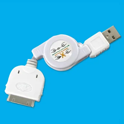 4x 76cm Retractable For IPhone USB Data Cable 3G 3GS 4 4S IPod IPad Charger • £5.39