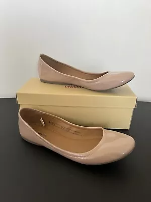 Mossimo Target Blush Pink Womens Shoes Ballet Flats Faux Patent Leather Size 10 • $19