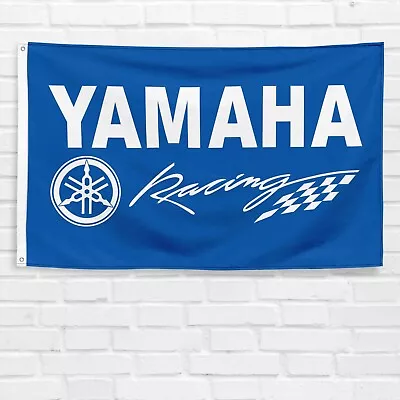 Yamaha Racing 3x5 Ft Flag Logo Banner Motorcycle Bike Moto GP Garage Wall Sign • $13.99