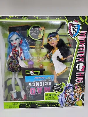 Monster High Cleo De Nile And Ghoulia Yelps Mad Science Lab Partner Dolls • $125