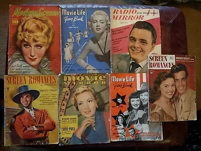 Vintage LOT OF 7 Movie Radio TV Magazines  1935 - 1950 • $22.50