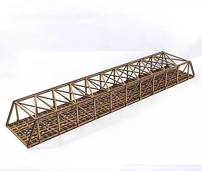 00 Gauge  Girder Bridge Model Railway Twin Track MDF 750mm Assembled • £36