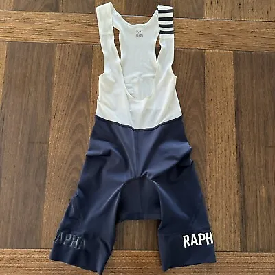 Rapha Women’s Pro Team Bib Shorts Cycling Sz Xxs Regular Length Navy White • $99.99