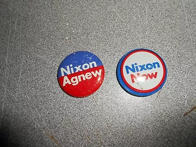 Lot Of 2 Old Vtg President Nixon / Agnew Political Campaign Buttons • $9.99