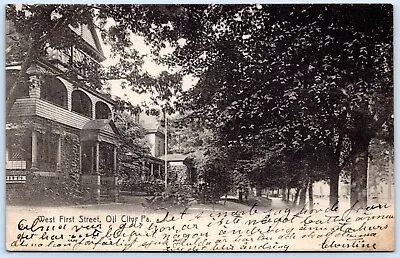 Postcard PA Oil City Pennsylvania West First Street Residences UDB A73 • $7.99
