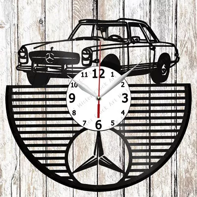 Mercedes Retro Car  Vinyl Wall Clock Made Of Vinyl Record Original Gift 2383 • $14.99