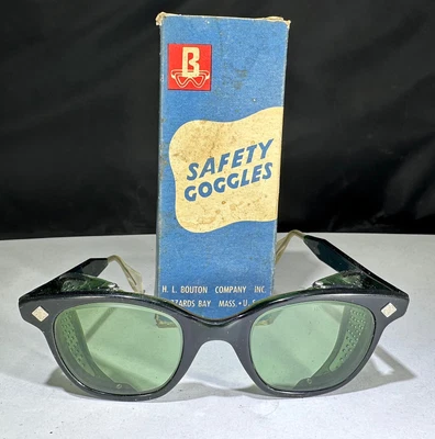 $24.99 • Buy Vintage Bouton Safety Green Tint Glasses 