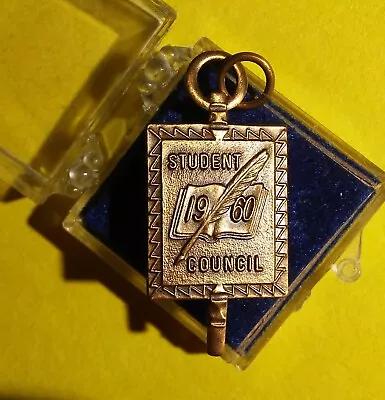 Student Council Lapel Pin Charm Metal Arts Co. Rochester NY 1960 • $8.20