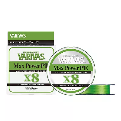 * VARIVAS Max Power PE X8 150m #Lime Green. 8Braid Line • $34.90