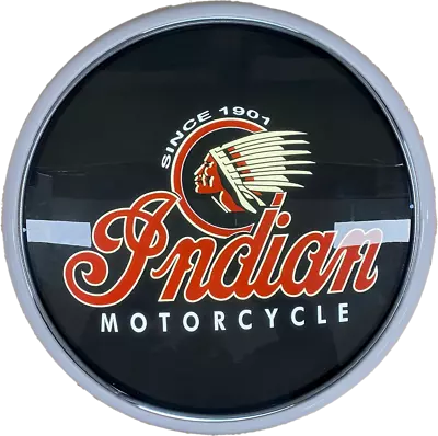 Indian Motorcycle LED Bar Lighting Wall Sign Light Button White Easter Gifts • $199.95