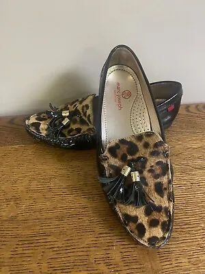 Women’s Marc Joseph NY Patent Leather Loafer Leopard Print Sz 8 • $22