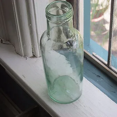 $12.99 • Buy Antique Aqua Glass Bottle,Applied Lip,3-Piece Mold