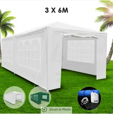 $238.95 • Buy 3x6m White Walled Waterproof Outdoor Heavy Duty Gazebo Folding Wedding Marquee 
