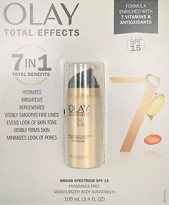 Olay Total Effects 7-in-1 Anti-Aging Moisturizer With Sunscreen SPF 15-3.4 FL OZ • $82.92