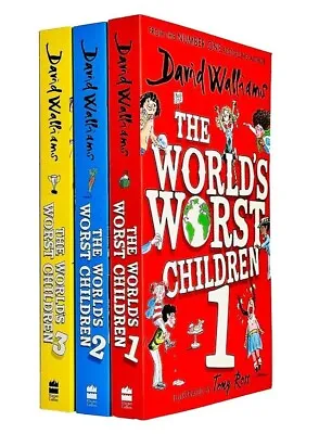 World’s Worst Children Books 1- 3 Collection 3 Books Set By David Walliams NEW • £19.99