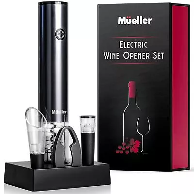 Mueller Electric Wine Opener Set - Rechargeable Batteries And USB Charging Ca... • $31.16