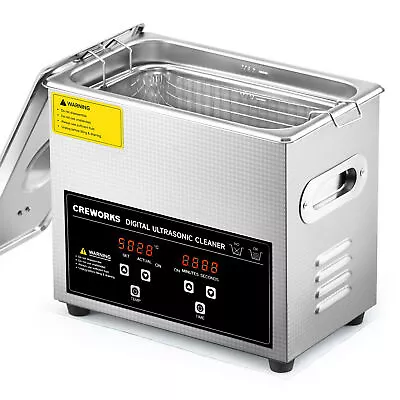 CREWORKS 3L Ultrasonic Cleaner Jewelry&Glasses Cleaner Industry Heated W/ Timer • $69.99