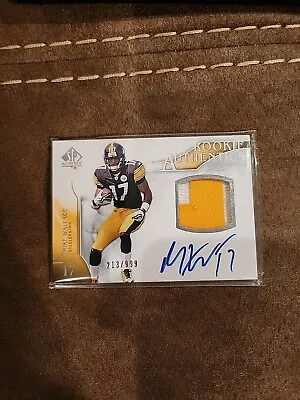 2009 Upper Deck SP Authentic Mike Wallace Rookie Patch Auto #213/999 Steelers  • $26.99