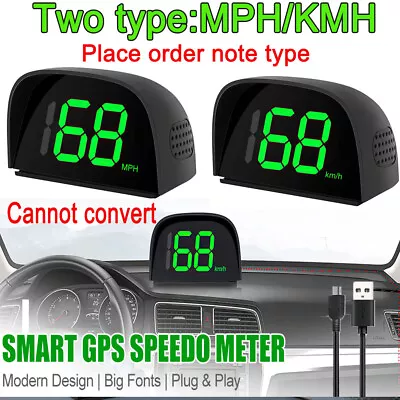 Car Digital GPS Speedo Speed Speedometer Monitor MPH / KMH HUD Head Up Display • £9.99