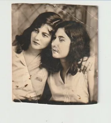 Vintage Photo Booth - Affectionate Girl Friends Belle Studio Long Beach Ca • $24.95