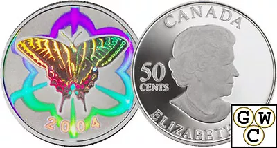 2004 Butterfly Hologram Tiger Swallowtail 50ct Sterling Silver (11021) • $29.23