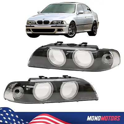 FRONT HEADLIGHT GLASS PAIR For BMW 5 E39 2001-2003 FRONT SET L+R • $248