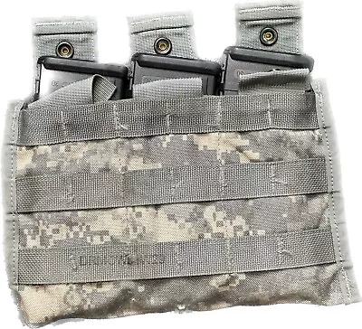 US Army Surplus! MOLLE II Triple Magazine Pouch! ACU Camouflage • $9