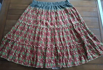 Serendipity Skirt By Matilda Jane Womens Medium 100% Rayon Boho Adorable EUC • $11.99
