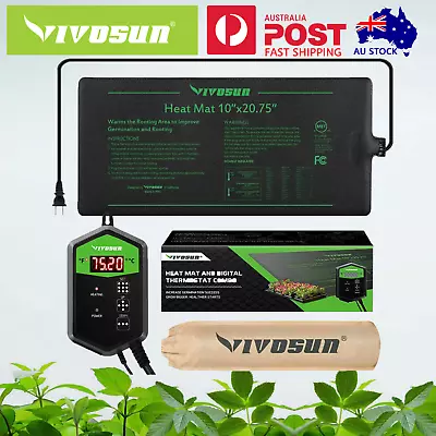 $40.99 • Buy VIVOSUN Seedling Heat Mat & Digital Temperature Controller Thermostat Kit AU