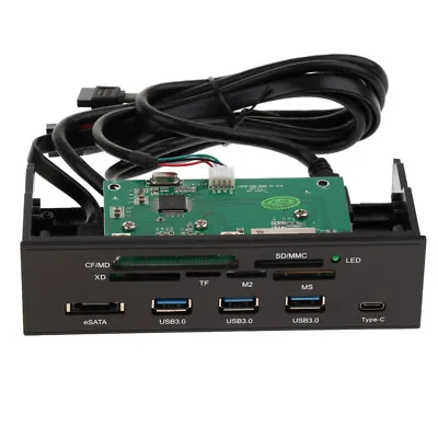   5.25  Media Dashboard Optical Front Panel USB 3.0 HUB Card Reader • £31.13