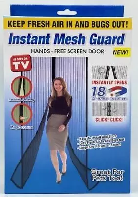 Hands Free Instant Mesh Guard Screen Door Single & Sliding Door Magnetic Closure • $25.16