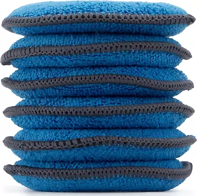 VIKING Microfiber Applicator Pads Tire Shine Applicator 5 Inch Diameter Blue/ • $13.47